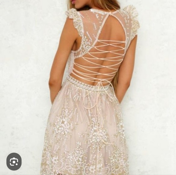 Hello Molly Roaming Free Dress Champagne - Picture 1 of 3